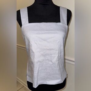 Antonio Melani Soft light blue Linen-Blend Square-Neck Tank – Size 4